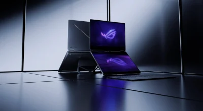 O laptop ROG Zephyrus Duo (2026) possui duas telas e diferentes modos de uso. (Imagem: Asus/Divul...