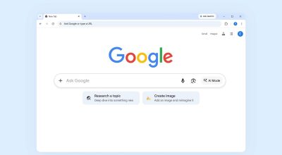 Navegador Google Chrome terá botão do Gemini também no Brasil. (Imagem: Google/Reprodução)