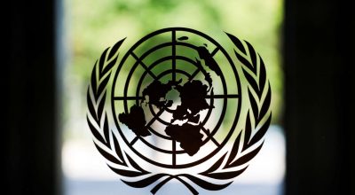 Logo da ONU na sede da entidade em Nova York  • REUTERS/Jeenah Moon