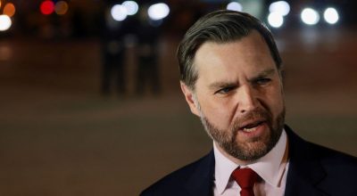 Vice-presidente dos EUA JD Vance em Budapeste, Hungria8 de abril de 2026  • Jonathan Ernst/Reu...
