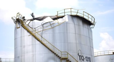 Explosão ocorreu em tanque da empresa Vibra, em Volta Redonda (RJ)  • Divulgação/Prefeitura...