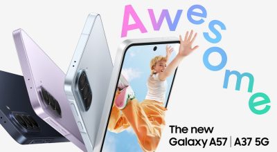 Galaxy A57 5G possui certificação IP68 contra água e poeira e Gorilla Glass Victus Plus na reg...