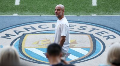 Guardiola se despediu do Manchester City neste domingo (24)  • Photo by Dan Mullan/Getty Images
