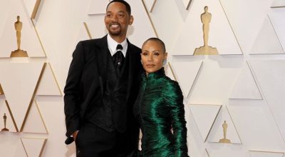 Will Smith e Jada Pinkett Smith no tapete vermelho da 94ª edição do Oscar  • Mike Coppola/G...