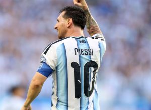 Lionel Messi em ação contra Cabo Verde  • FIFA via Getty Images
