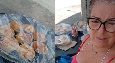 Regininha Poltergeist vendendo empadas na zona Norte do Rio de Janeiro  • Reprodução/Instagram