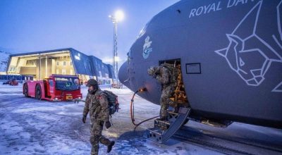 Soldados da Dinamarca desembarcam na Groenlândia  • @forsvaretdk