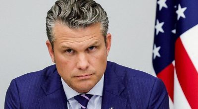 Pete Hegseth em Bruxelas  • 15/10/2025 REUTERS/Yves Herman