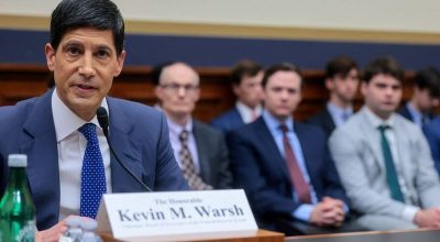 Chair do Fed, Kevin Warsh, presta depoimento perante a Comissão de Serviços Financeiros da Câm...